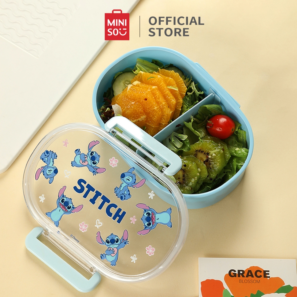 MINISO x Stitch Kotak Makan 650mL Bento Box Kotak Bekal Makan Siang Lunch Box