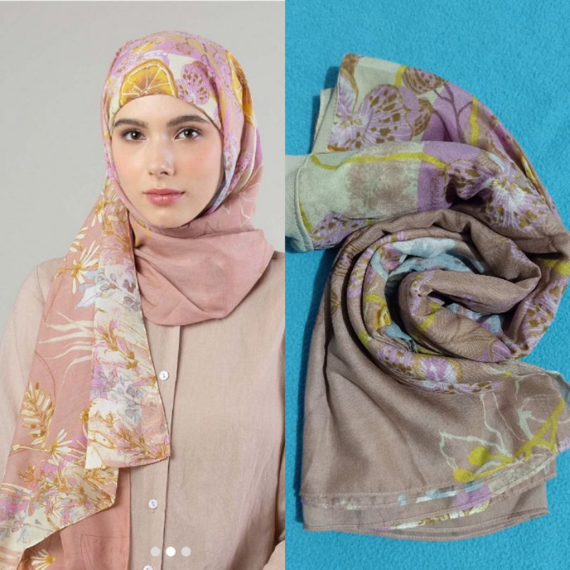 PL RIA MIRANDA - Dawa Scarf - Quasar Scarf - Nook instan pashmina - Tropicola Hijab