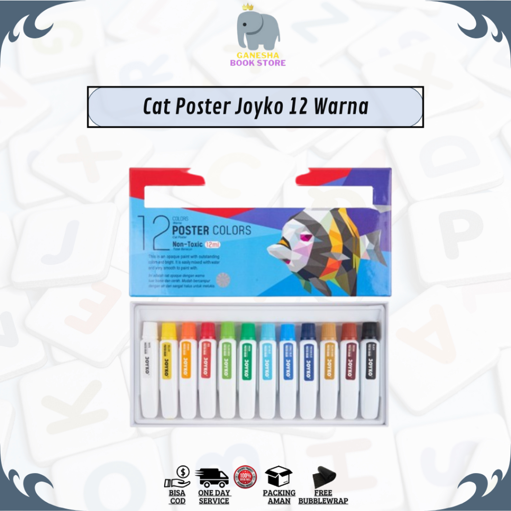 

Cat Poster 12 Warna Merk Joyko (12 ml)