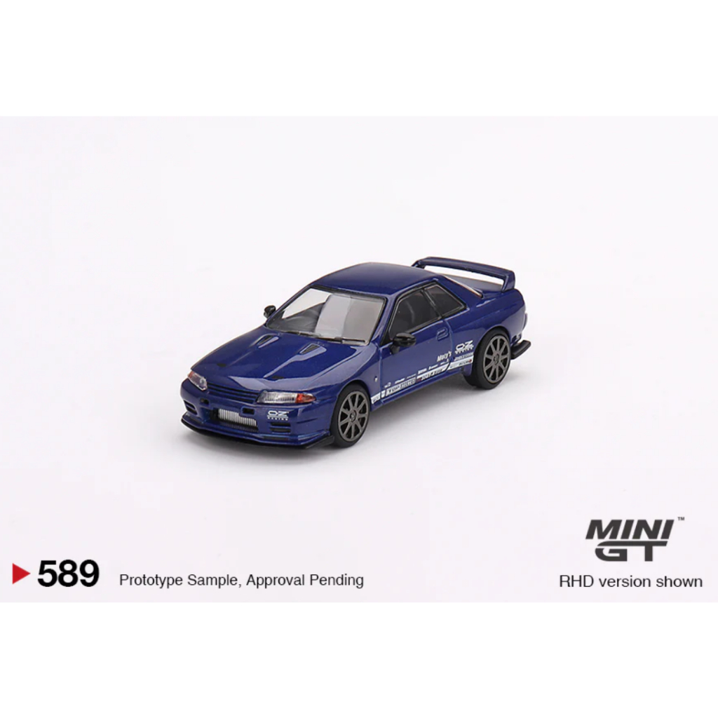 Mini GT 589 NISSAN SKYLINE GT-R TOP SECRET VR32 METALLIC BLUE