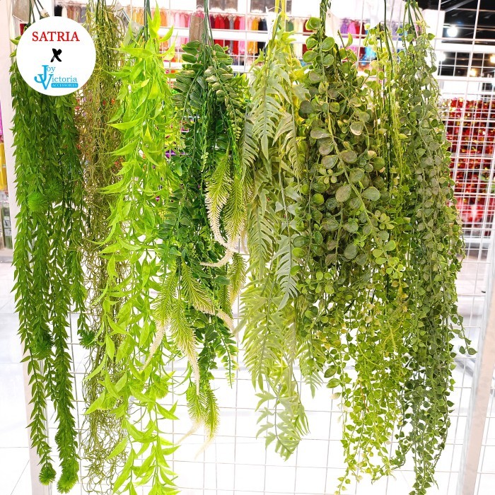 Daun Gantung Hiasan Dinding / Hiasan Tanaman Plastik Bunga Artifical