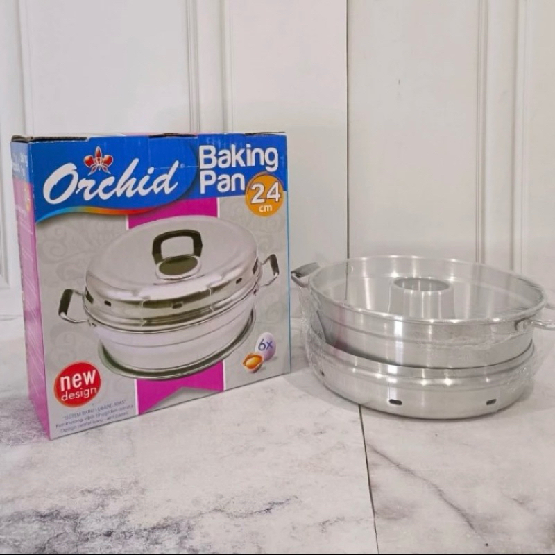 Orchid - Baking Pan 24 CM Orchid - Alat Pemanggang Bolu - Cetakan Kue Bolu