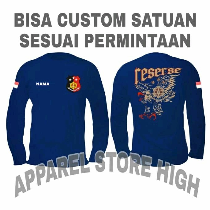 Kaos Logo Reserse / Baju Polisi Reserse / Atasan Reserse Reskrim Lengan Panjang kaos Polisi Polri