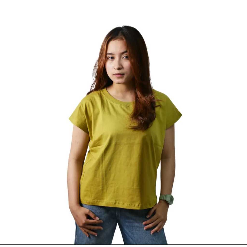 Kaos Crop Yukensi Polos Cewek Bahan Cotton Combad 30 s