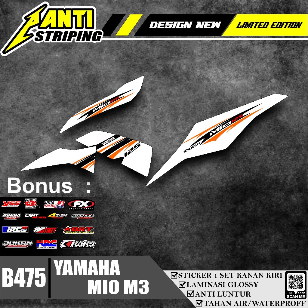Stiker Striping Yamaha Mio M3 / Variasi Striping Mio M3 - Sticker Motor Yamaha Mio M3 Ori New Design