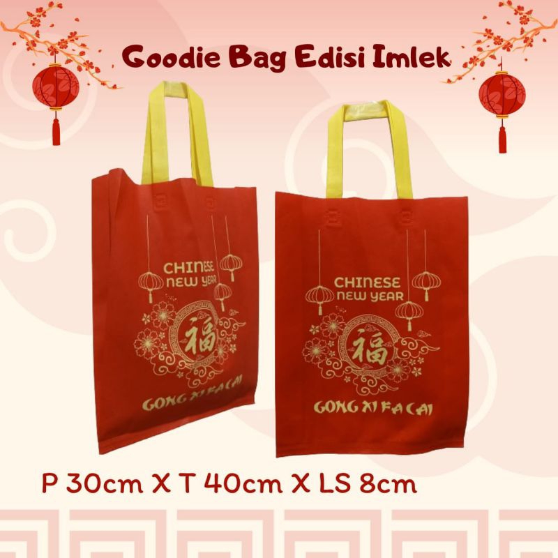 

Goodie bag Edisi IMLEK [LUSINAN 12 PCS] tas spunbond Imlek/tas hampers/tas box