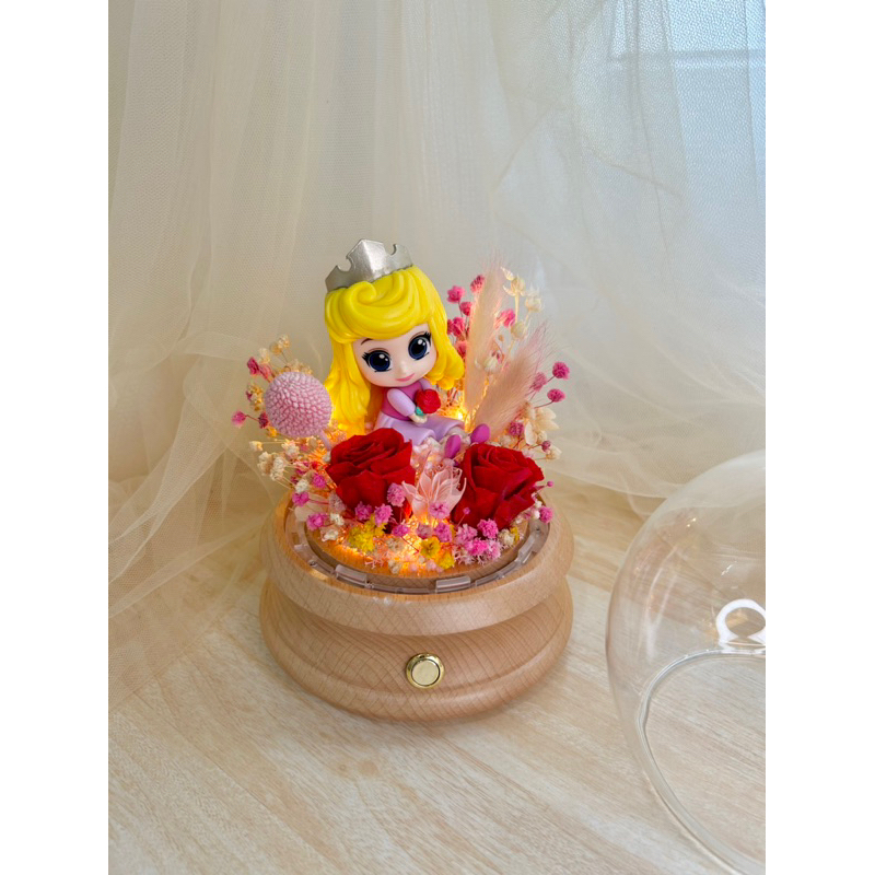 Dome Bunga Speaker Bluetooth Putri Aurora | Princess Aurora Flower Dome Bluetooth Speaker