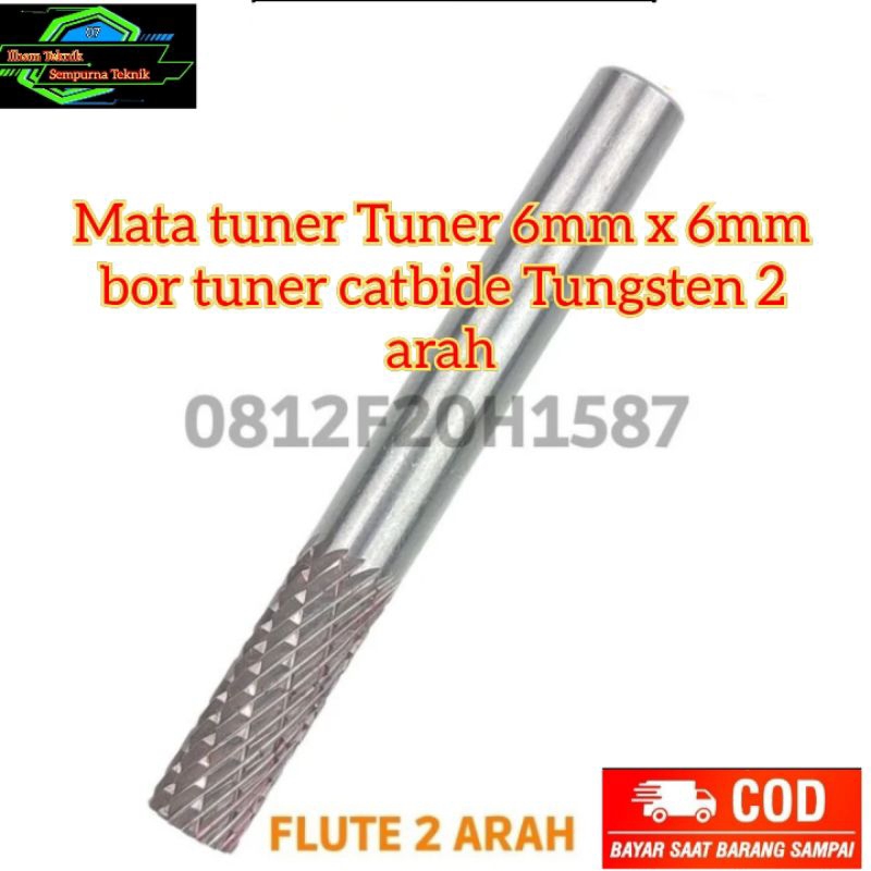 Mata tuner Tuner 6mm x 6mm bor tuner catbide Tungsten 2 arah