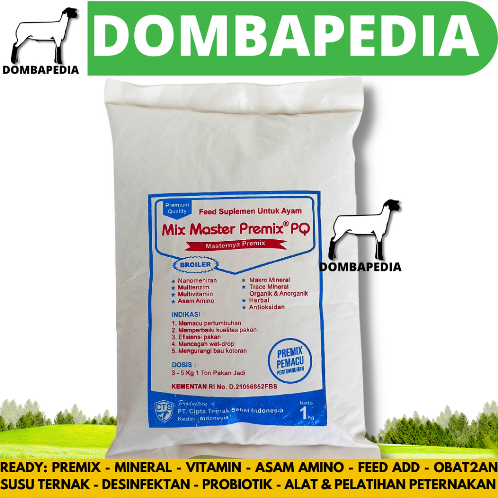MIX MASTER PREMIX AYAM BROILER 1 KG - Premix Ayam Pedaging Broiler Pemacu Pertumbuhan Like Masamix B