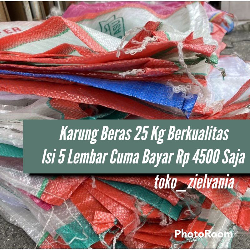 Karung Beras 25 Kg Bekas Per 5 Lembar Karung Bekas