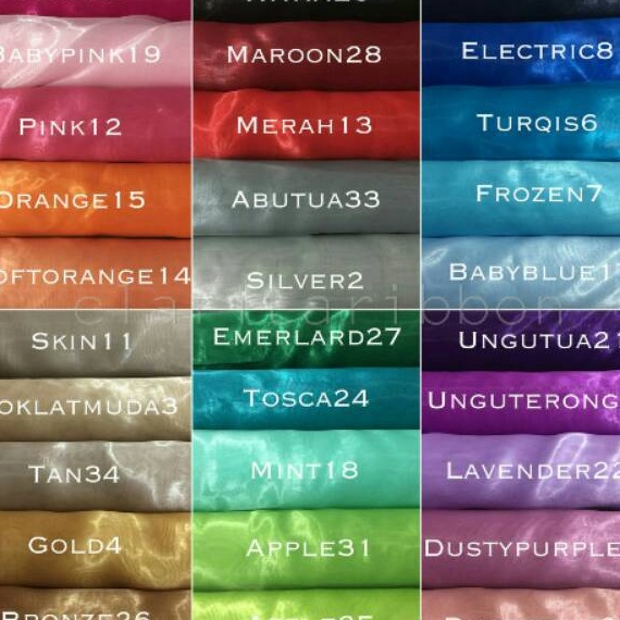 New Permeter Kain Organdi Organza Premium Silk Kain Kaca