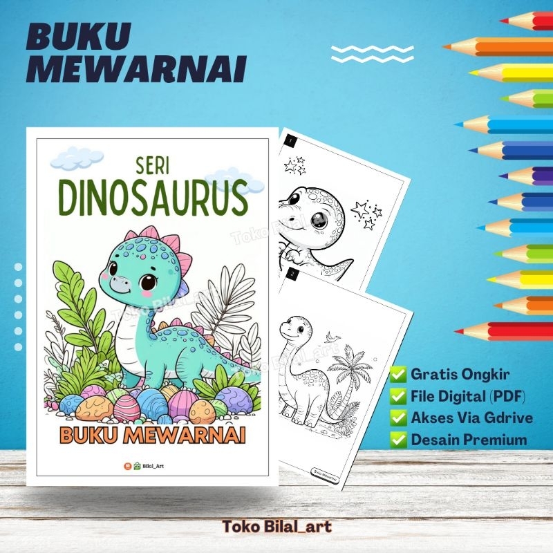 

Buku Mewarnai Anak - Seri Dinosaurus