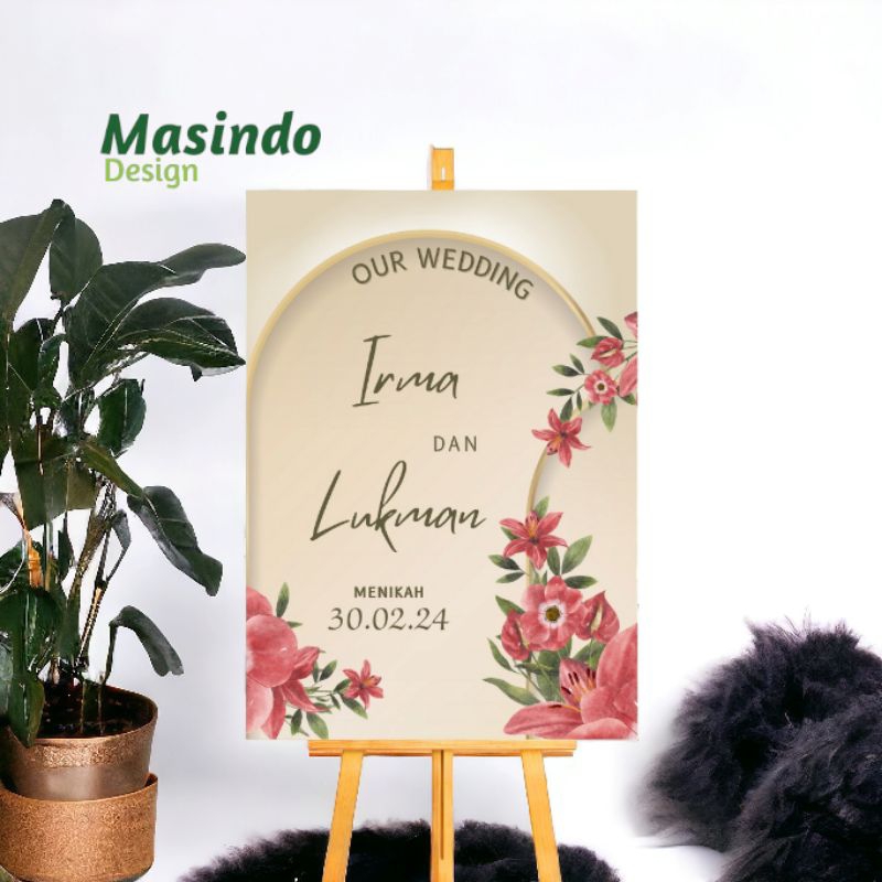 Welcome Signin vinyl, Papan Ucapan Selamat Datang, Papan Ucapan Pernikahan,
