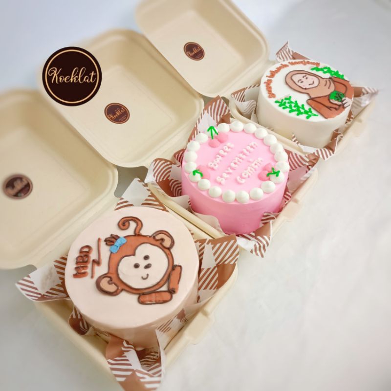 

(Instant Only) Halal Korean mini cake/ Bento cake by KoeKlat gresik