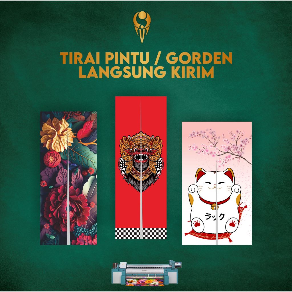 TIRAI PINTU GORDEN CURTAIN BAHAN KAIN PREMIUM HIASAN DINDING KAMAR, DAPUR RUMAH , CAFE ESTETIK, REST