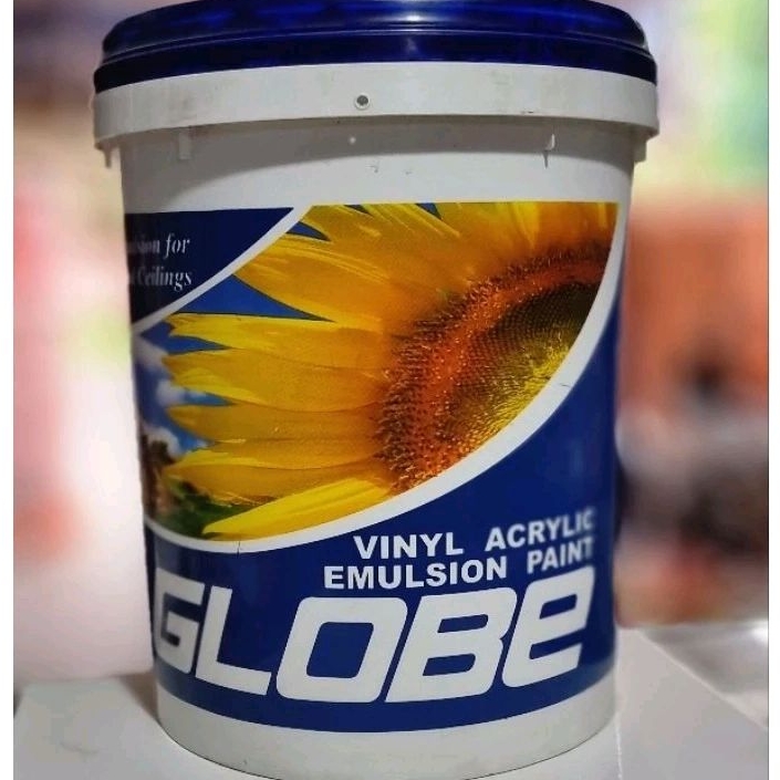 Cat tembok dinding plafon gypsum vinyl acrylic emulsion pain Globe super white 20 kg