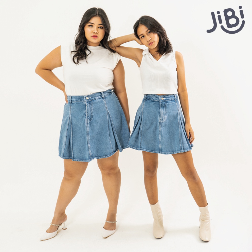 XPRESS JIBI  Denim Tennis Skort  Rok celana  Jeans  Biru