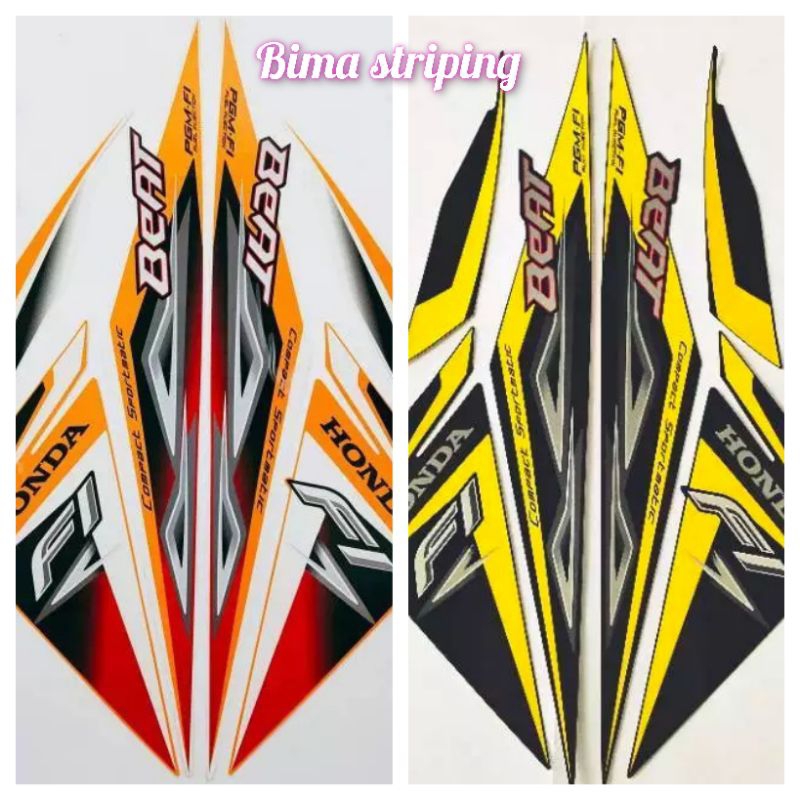 STIKER STRIPING LIS BODY FULL SET MOTOR HONDA BEAT F1 2014