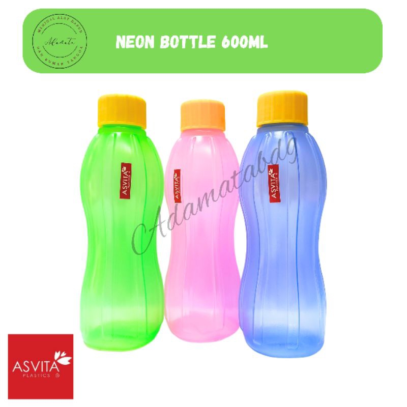 Botol Minum Botol Jogging Botol Sport Tumbler Neon 600ml Asvita Plastic