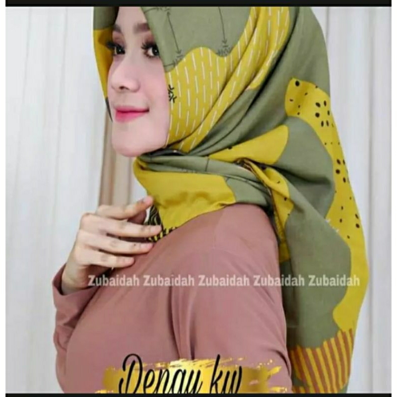 Kerudung segi empat Lemon terbaru//hijab segi empat warna Lemon Lime