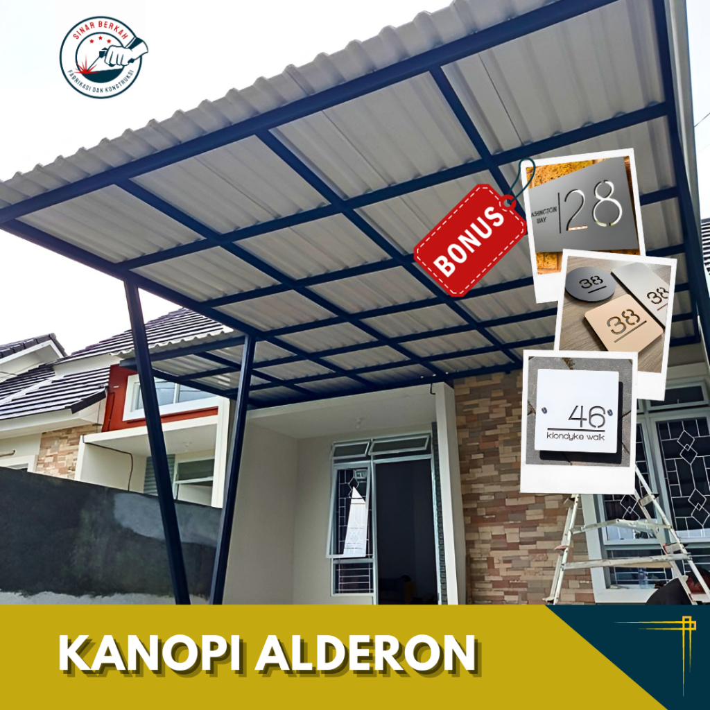 Alderon - Kanopi Baja Ringan -  Kanopi Atap Single Layer