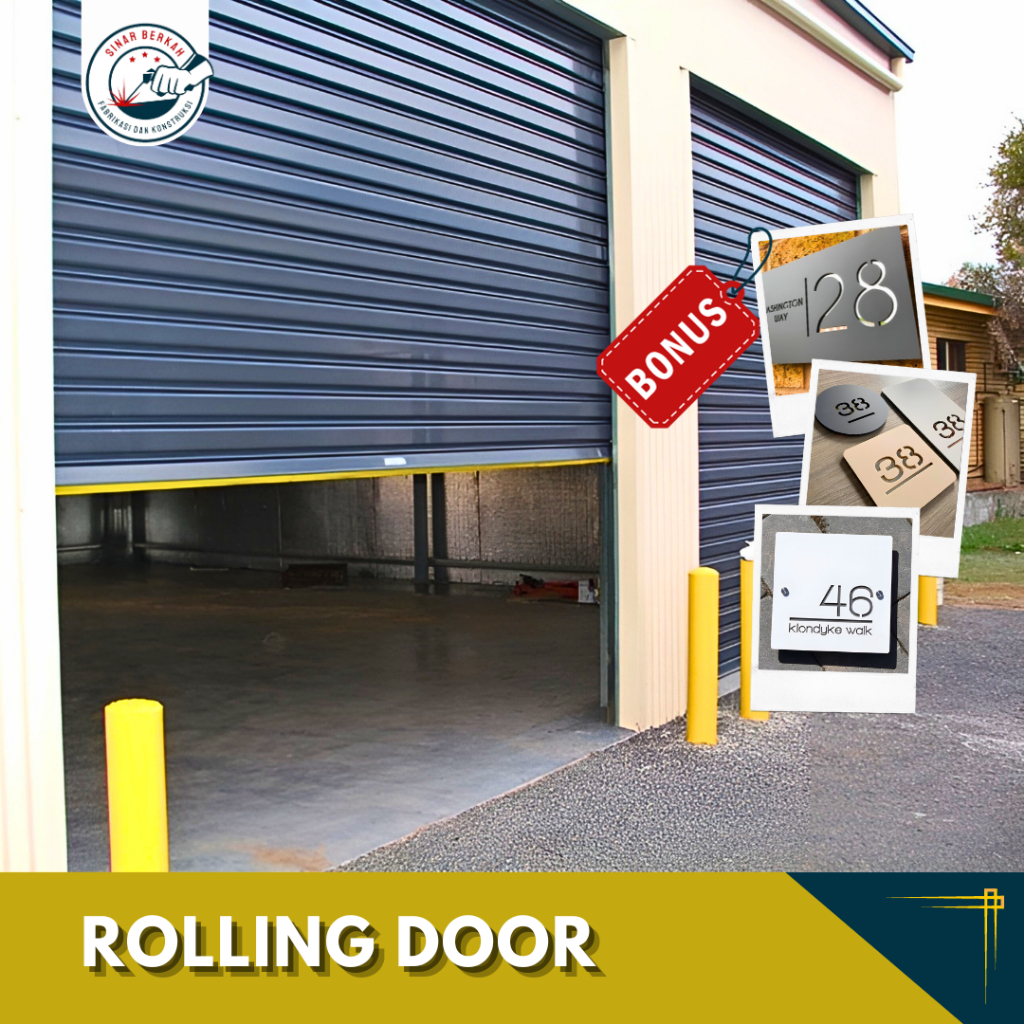 Pintu Rolling Door Aluminium Standard Finishing Cat Warna