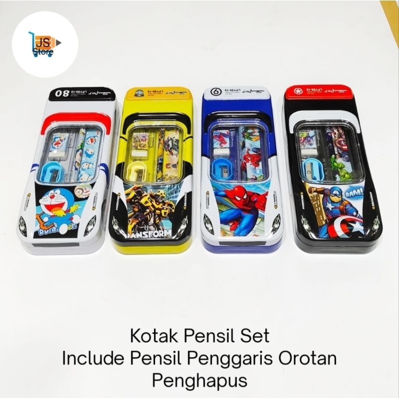 

Tempat Kotak Pensil SetFancy Karakter Anak Laki / Tepak Pensil Set Dengan Alat Tulis Karakter Anak Laki