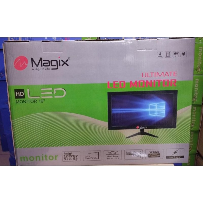 Monitor LED Gaming Wide Screen 19" inch Magix VGA & HDMI