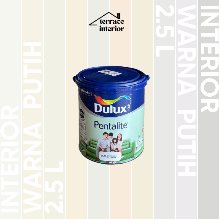 Cat Tembok Dulux Interior Pentalite Warna Putih 2.5L Ultra Matt Smooth