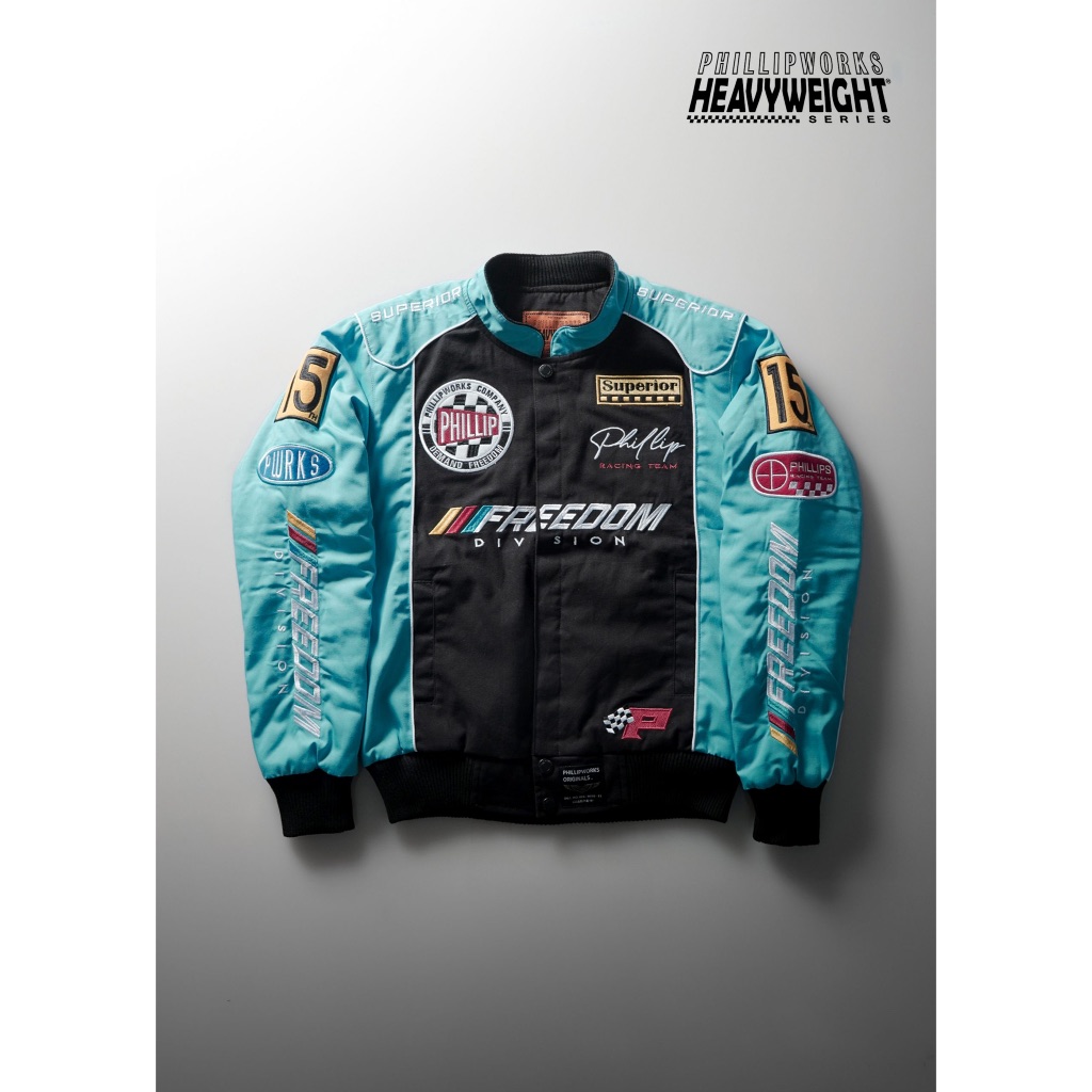 PHILLIP WORKS PHILLIPWORKS JACKET JAKET NASCAR MOTOR RACING BALAP TOURING RIDING RIDE BORDIR MOTORCY