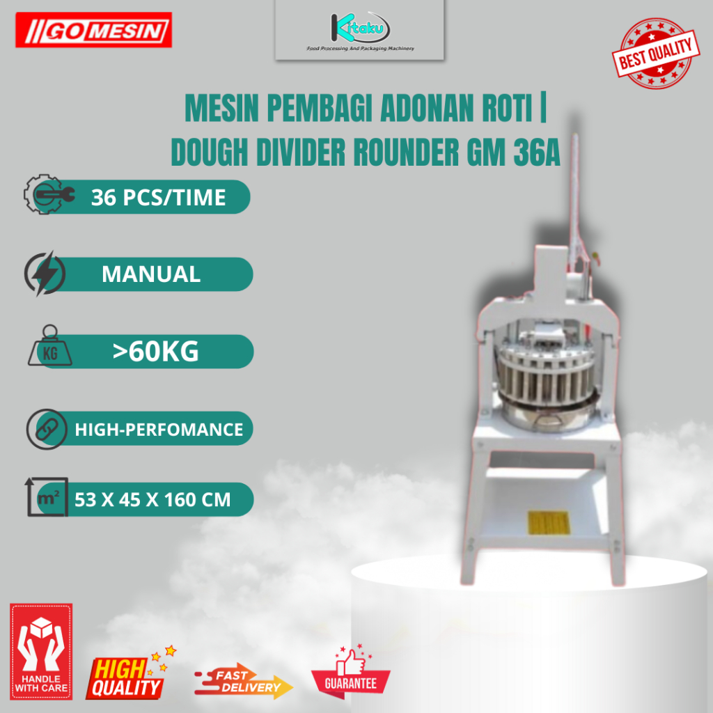 MESIN PEMBAGI ADONAN ROTI  DOUGH DIVIDER ROUNDER GM-36A