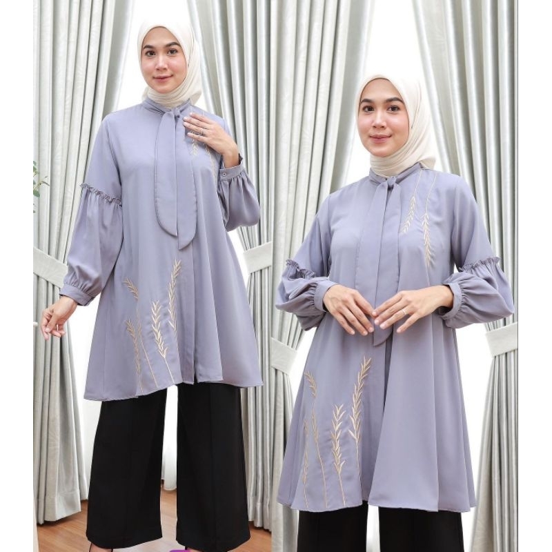 Blouse cantik ori by disiko exclusive kemeja cewe mewah bahan Yoris premium ukuran s m l xl Ld 100 1