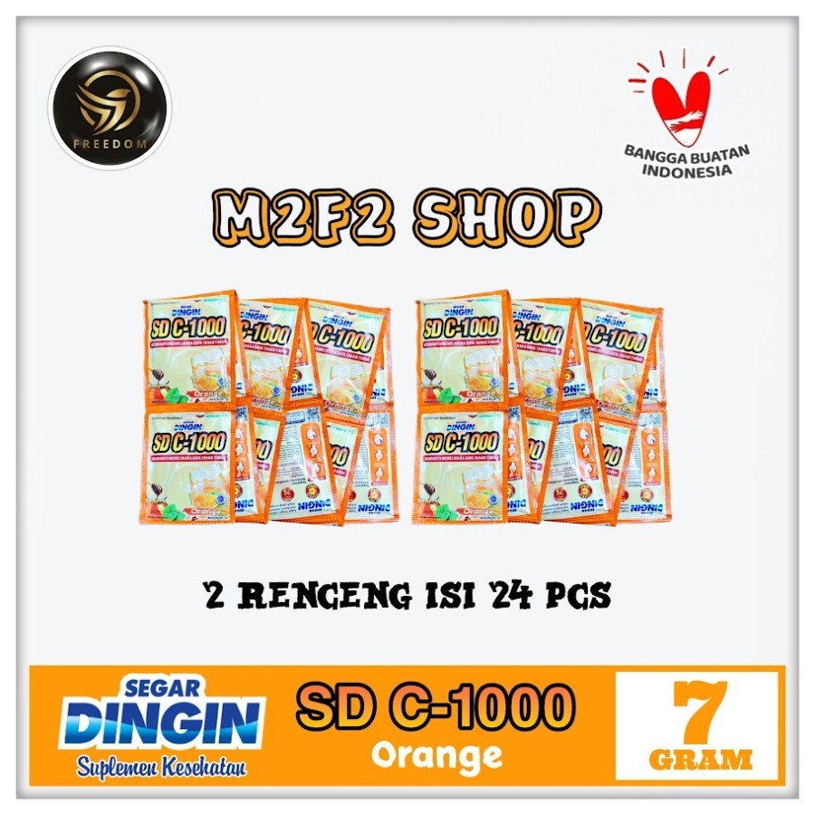 

Segar Dingin SD C-1000 Jeruk Orange Suplemen Makanan Sachet - 7 gr (Kemasan Pack)