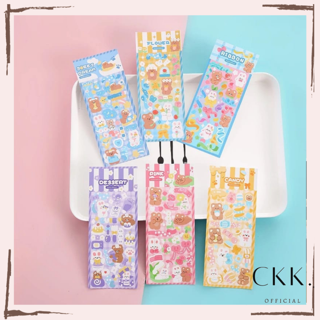 

➰CKK➰ STICKER WATERPROOF KARTUN BEAR RABBIT MOTIF KARTUN LUCU