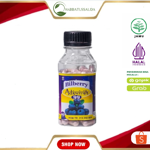 Obat Mata Ekstrak BILBERRY ADAWIYAH 99 BPOM 60 Kapsul Bilbery ADAWIYAH ORIGINAL