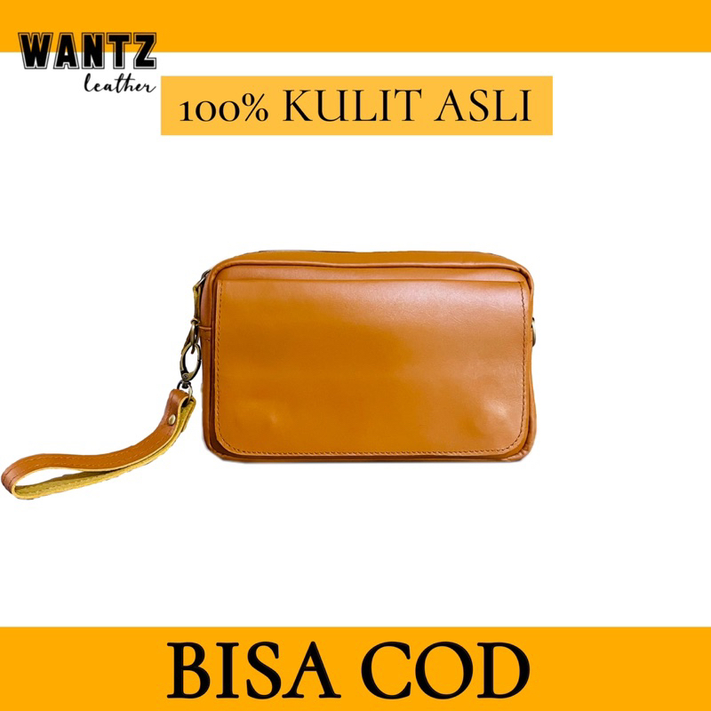 HandBag PRIA Kulit Asli HANDBAG PRIA Kulit Asli Garut 100% Kulit Asli CLUTCH PRIA - WANTZ