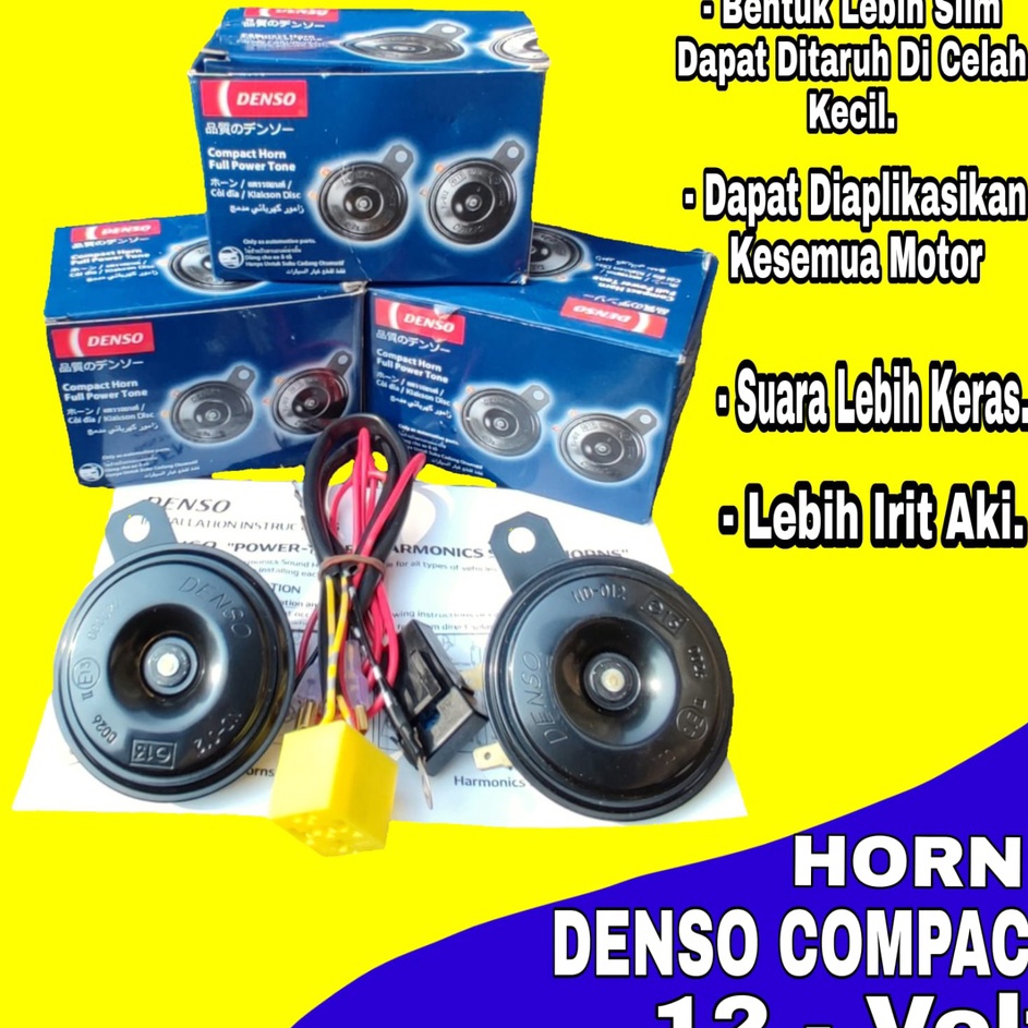 Dma Klakson Avanza Ori Original Denso Compact Horn Set 12 high and low PRS