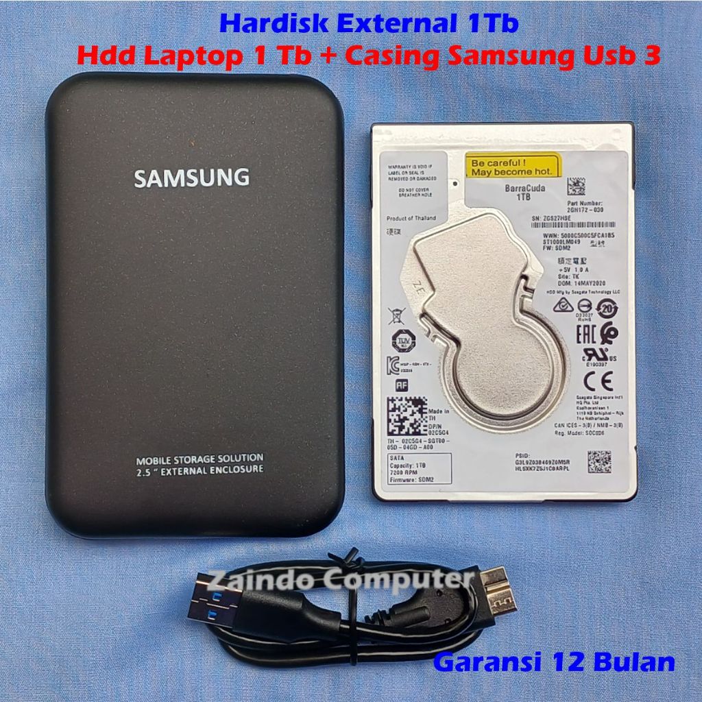 HARDISK EXTERNAL 1TB (HARDISK LAPTOP SEAGATEE + CASE SAMSUNG USB 3.0 HDD EXTERNAL 1 TERA HDD EKSTENA