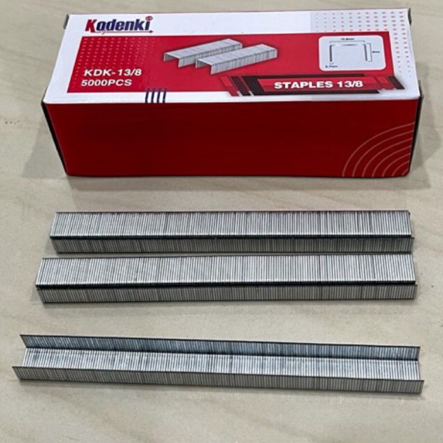 

KODENKI 13/8 ( 5000pcs ) KDK 8mm Anak hekter tembak R23 Staples 8 mili R 23 eagle 5000pcs isi refill hekter tembak staples shoot fill gun tacker stapler 13/8 ( 13 / 8 ) 5.000pcs kodenki