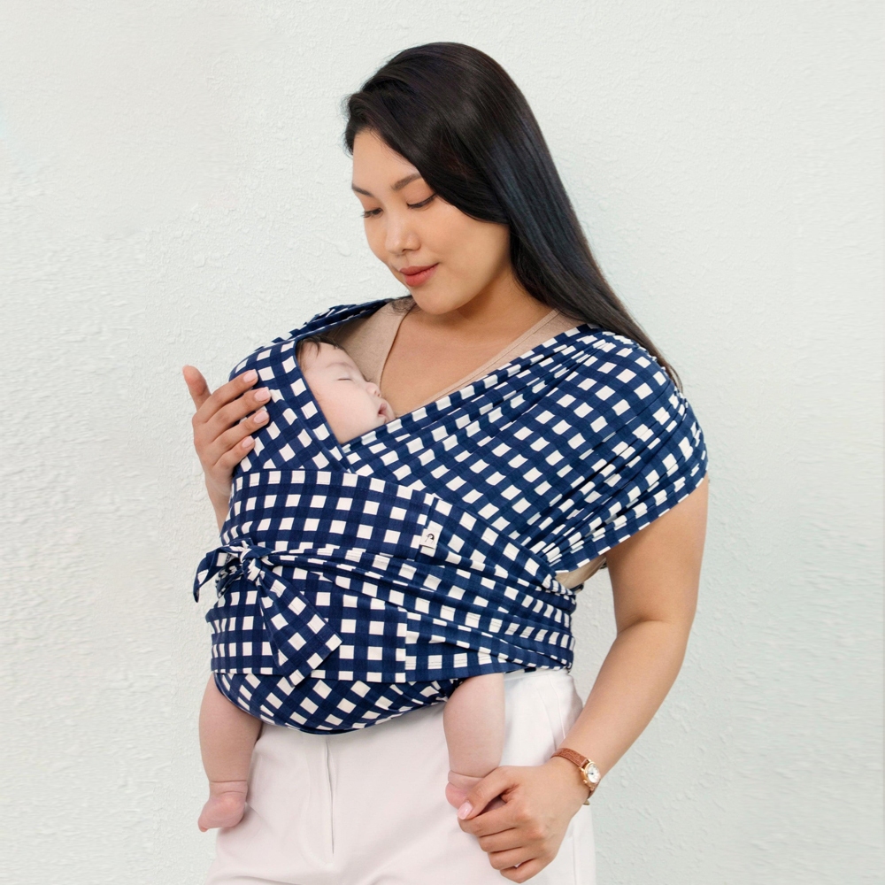 Konny Baby Carrier Elastech - Navy Gingham
