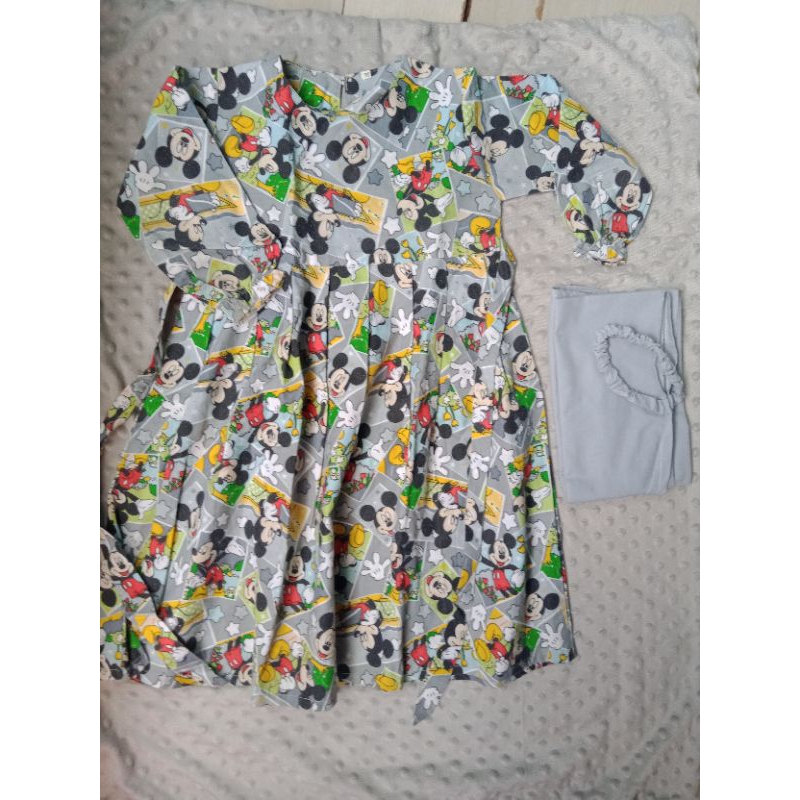 Gamis Anak Motif Mickey mouse PRELOVED