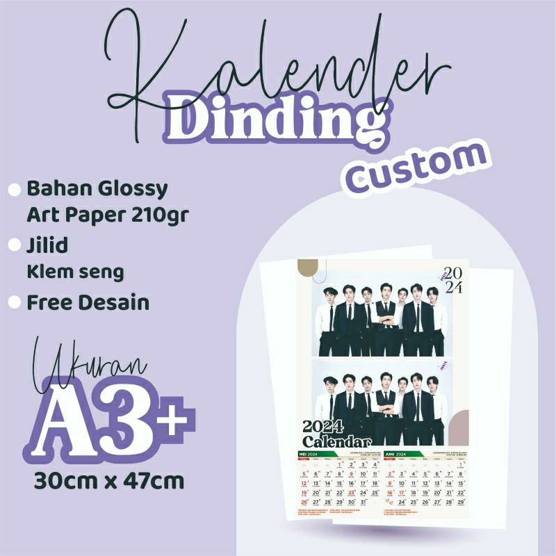 

Kalender Dinding 2024 Custom Ukuran A3+