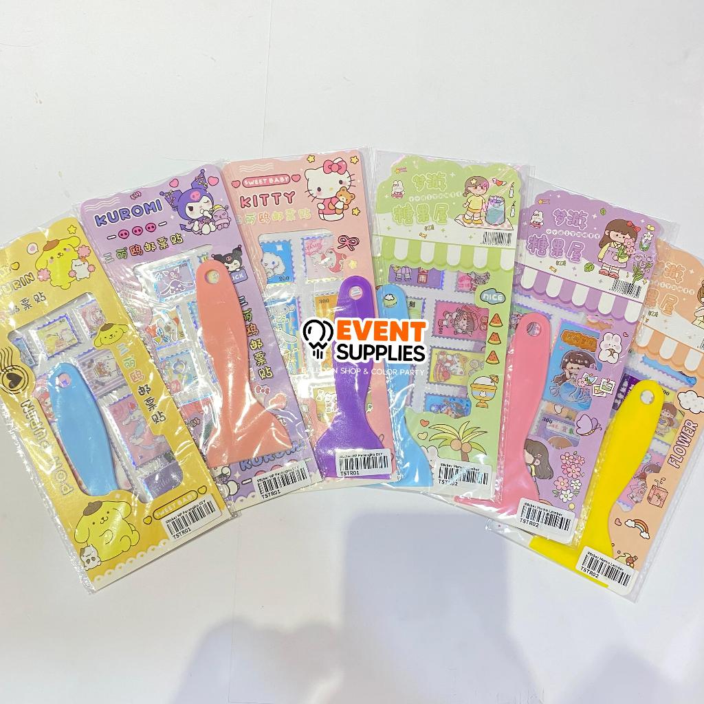 

Sticker Perangko Cute 3D Hologram Free Perata / Journal Stiker DIY Momo Sanrio