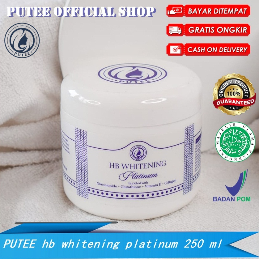 Hb whitening platinum body lotion pemutih badan handbody whitening lotion pemutih bpom