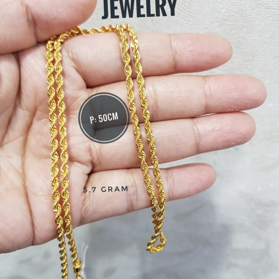 KALUNG EMAS PANJANG MODEL TAMBANG KUNING 16K