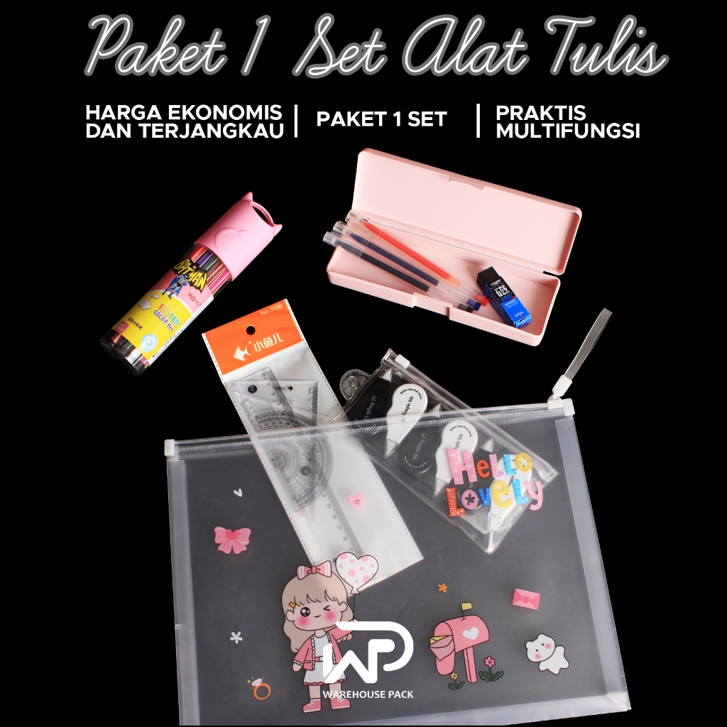 

Paket Alat Tulis | Paket Sekolah Anak | Alat tulis 1 Set | Stationery set | Perlengkapan Sekolah Kantor | Paket ATK | Alat Tulis Lucu | Stay Cool for Back to School