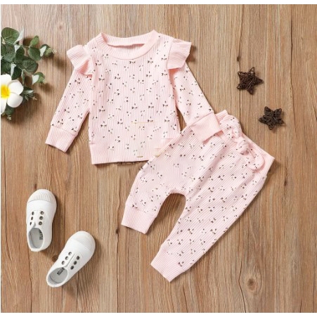 SETELAN Anak Cewek sz 4th / Setelan Kaos Lengan Panjang Celana Panjang