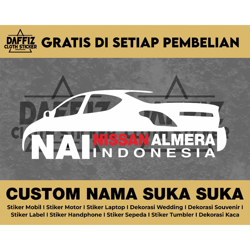Stiker Cutting Nissan Almera