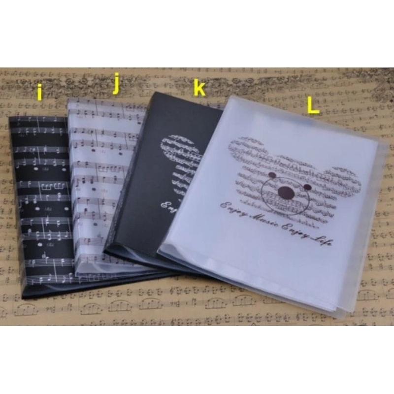 

map plastik partitur dokumen musik music clearholder a4 isi 40 lembar