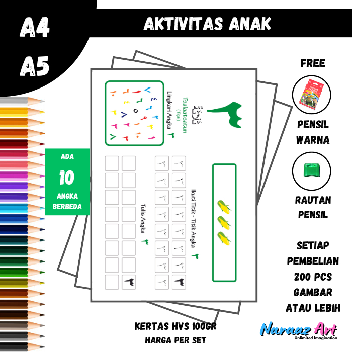 

Aktivitas Anak Belajar Menulis Angka 1 -10 Dalam Bahasa Arab Mainan Edukasi Anak TK PAUD SD Bukan Buku